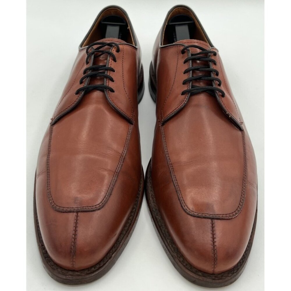 Mens Allen Edmonds Delray Split-toe Derby Brown Leather Dress Shoes Men’s 10D
